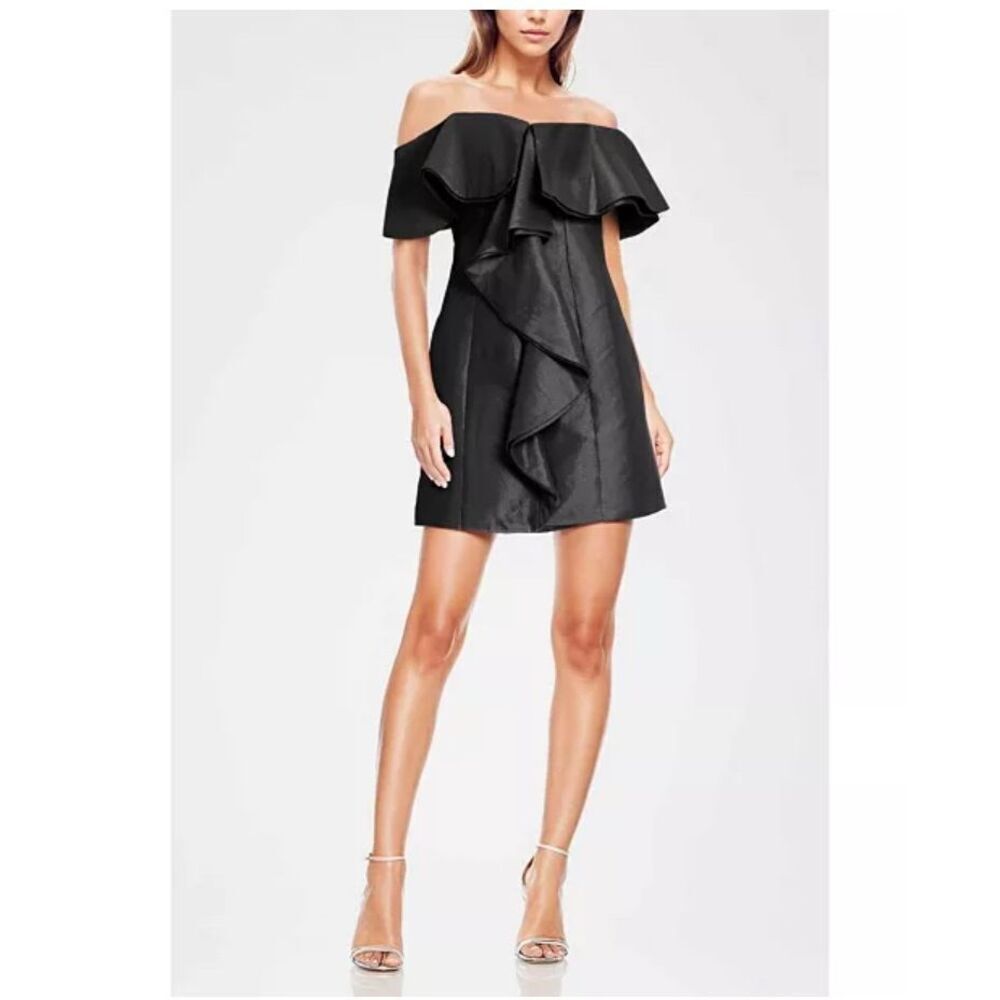 One33 Social Women's The Blakely | Black Off-The-Shoulder Cocktail Dress Size 4